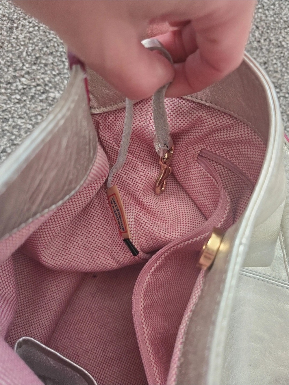 Dooney & Bourke Metallic Silver Leather Shoulder Bag EUC - Picture 11 of 16